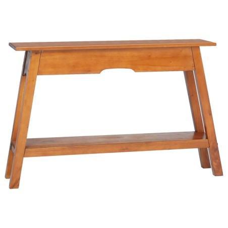 vidaXL Mesa consola madera maciza de caoba 110x30x75 cm