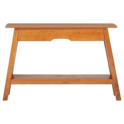 vidaXL Mesa consola madera maciza de caoba 110x30x75 cm