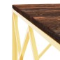 vidaXL Mesa de centro acero inoxidable madera maciza reciclada dorada vidaXL Mesa de centro acero inoxidable madera maciza reciclada dorada