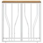 vidaXL Mesa consola acero inoxidable y madera maciza acacia plateada vidaXL Mesa consola acero inoxidable y madera maciza acacia plateada
