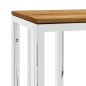 vidaXL Mesa consola acero inoxidable y madera maciza acacia plateada vidaXL Mesa consola acero inoxidable y madera maciza acacia plateada