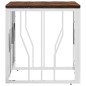 vidaXL Mesa de centro acero inoxidable y madera reciclada plateada vidaXL Mesa de centro acero inoxidable y madera reciclada plateada