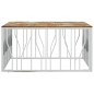 vidaXL Mesa de centro acero inoxidable y madera reciclada plateado vidaXL Mesa de centro acero inoxidable y madera reciclada plateado