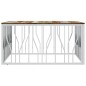 vidaXL Mesa de centro acero inoxidable y madera reciclada plateado vidaXL Mesa de centro acero inoxidable y madera reciclada plateado