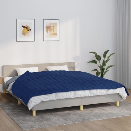 vidaXL Manta con peso tela azul 155x220 cm 11 kg