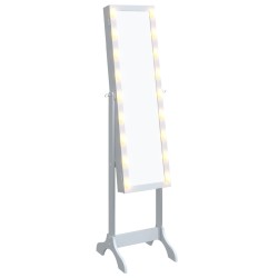 vidaXL Espejo de pie con LED blanco 34x37x146 cm