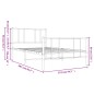 vidaXL Estructura de cama con cabecero y estribo metal negro 107x203cm vidaXL Estructura de cama con cabecero y estribo metal negro 107x203cm