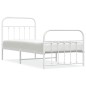 vidaXL Estructura cama metal con cabecero y pie cama blanca 80x200 cm vidaXL Estructura cama metal con cabecero y pie cama blanca 80x200 cm