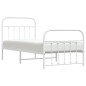 vidaXL Estructura cama metal con cabecero y pie cama blanca 80x200 cm vidaXL Estructura cama metal con cabecero y pie cama blanca 80x200 cm