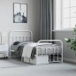 vidaXL Estructura cama metal con cabecero y pie cama blanca 80x200 cm vidaXL Estructura cama metal con cabecero y pie cama blanca 80x200 cm