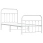 vidaXL Estructura cama metal con cabecero y pie cama blanca 80x200 cm vidaXL Estructura cama metal con cabecero y pie cama blanca 80x200 cm