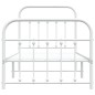 vidaXL Estructura cama metal con cabecero y pie cama blanca 80x200 cm vidaXL Estructura cama metal con cabecero y pie cama blanca 80x200 cm