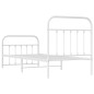 vidaXL Estructura cama metal con cabecero y pie cama blanca 80x200 cm vidaXL Estructura cama metal con cabecero y pie cama blanca 80x200 cm