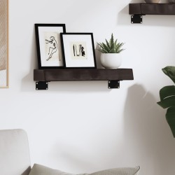 vidaXL Estante de pared madera roble tratada marrón oscuro 40x10x6 cm