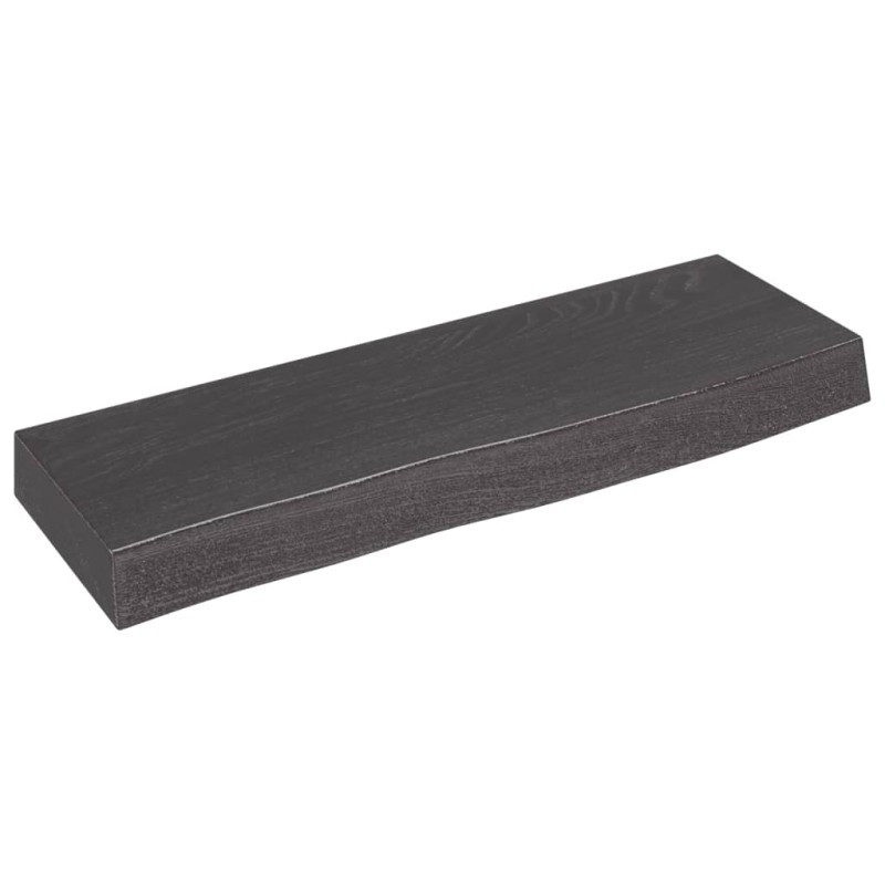 vidaXL Estante de pared madera roble tratada marrón oscuro 60x20x6 cm vidaXL Estante de pared madera roble tratada marrón oscuro 60x20x6 cm