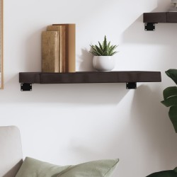 vidaXL Estante de pared madera roble tratada marrón oscuro 60x20x6 cm
