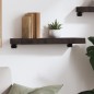 vidaXL Estante de pared madera roble tratada marrón oscuro 60x20x6 cm vidaXL Estante de pared madera roble tratada marrón oscuro 60x20x6 cm