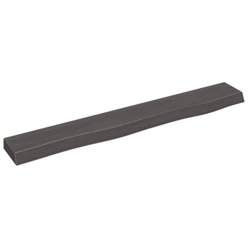 vidaXL Estante de pared madera roble tratada marrón oscuro 80x10x4 cm vidaXL Estante de pared madera roble tratada marrón oscuro 80x10x4 cm