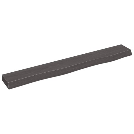 vidaXL Estante de pared madera roble tratada marrón oscuro 80x10x4 cm