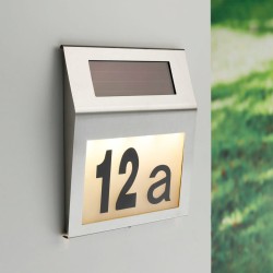 HI Número de casa con luz solar LED