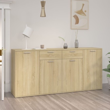 vidaXL Aparador de madera de ingeniería roble Sonoma 160x36x75 cm