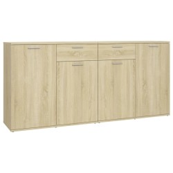 vidaXL Aparador de madera de ingeniería roble Sonoma 160x36x75 cm