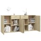 vidaXL Aparador de madera de ingeniería roble Sonoma 160x36x75 cm