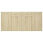 vidaXL Aparador de madera de ingeniería roble Sonoma 160x36x75 cm