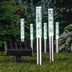 HI Lámparas solares LED con diseño de burbujas 6 unidades