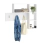 FMD Perchero de pared con 4 compartimentos abiertos blanco FMD Perchero de pared con 4 compartimentos abiertos blanco