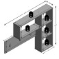 FMD Perchero de pared con 4 compartimentos abiertos blanco FMD Perchero de pared con 4 compartimentos abiertos blanco