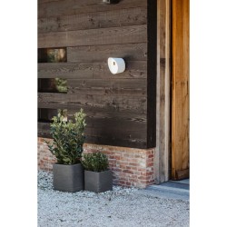 Capi Maceta Nature Rib cuadrado gris oscuro 30x30x30 cm