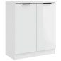 vidaXL Aparador de madera contrachapada blanco brillante 60x30x70 cm vidaXL Aparador de madera contrachapada blanco brillante 60x30x70 cm