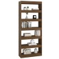 vidaXL Estantería/divisor madera ingeniería marrón roble 80x30x198 cm vidaXL Estantería/divisor madera ingeniería marrón roble 80x30x198 cm
