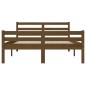 vidaXL Estructura de cama madera maciza marrón miel 135x190 cm vidaXL Estructura de cama madera maciza marrón miel 135x190 cm