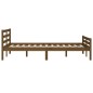 vidaXL Estructura de cama madera maciza marrón miel 135x190 cm vidaXL Estructura de cama madera maciza marrón miel 135x190 cm