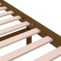 vidaXL Estructura de cama madera maciza marrón miel 135x190 cm vidaXL Estructura de cama madera maciza marrón miel 135x190 cm