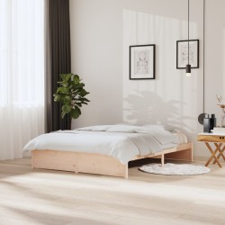 vidaXL Estructura de cama madera maciza 150x200 cm