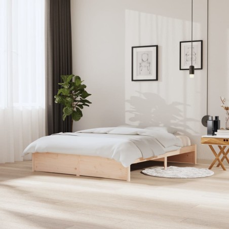 vidaXL Estructura de cama madera maciza 150x200 cm