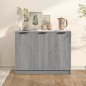 vidaXL Aparador de madera contrachapada gris Sonoma 90,5x30x70 cm