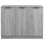 vidaXL Aparador de madera contrachapada gris Sonoma 90,5x30x70 cm