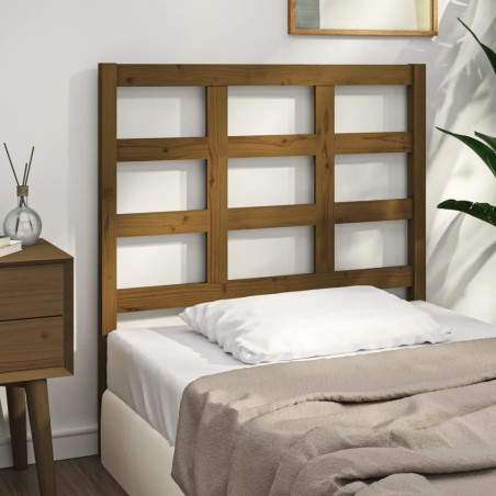 vidaXL Cabecero de cama madera maciza pino marrón miel 105,5x4x100 cm