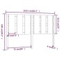 vidaXL Cabecero de cama madera maciza de pino 155,5x4x100 cm vidaXL Cabecero de cama madera maciza de pino 155,5x4x100 cm