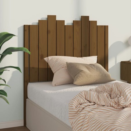 vidaXL Cabecero de cama madera maciza de pino marrón miel 96x4x110 cm