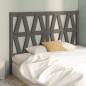 vidaXL Cabecero de cama madera maciza de pino gris 126x4x100 cm vidaXL Cabecero de cama madera maciza de pino gris 126x4x100 cm