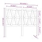 vidaXL Cabecero de cama madera maciza de pino gris 126x4x100 cm vidaXL Cabecero de cama madera maciza de pino gris 126x4x100 cm