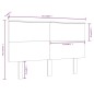 vidaXL Cabecero de cama madera maciza de pino marrón miel 154x6x82,5cm vidaXL Cabecero de cama madera maciza de pino marrón miel 154x6x82,5cm