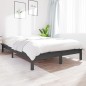 vidaXL Estructura de cama madera maciza de pino gris 180x200 cm