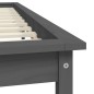vidaXL Estructura de cama madera maciza de pino gris 180x200 cm