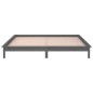 vidaXL Estructura de cama con LED madera maciza gris 135x190 cm vidaXL Estructura de cama con LED madera maciza gris 135x190 cm